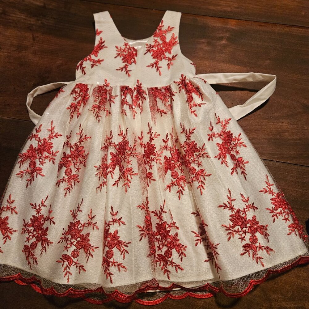 Beautiful Toddler Girls Size 4 Holiday Dress - Picture 3 of 5